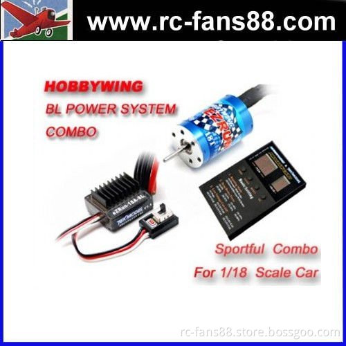 Hobbywing Ezrun 5200 KV 18T Brushless Motor & 18A Program ESC for 1/24 RC Car